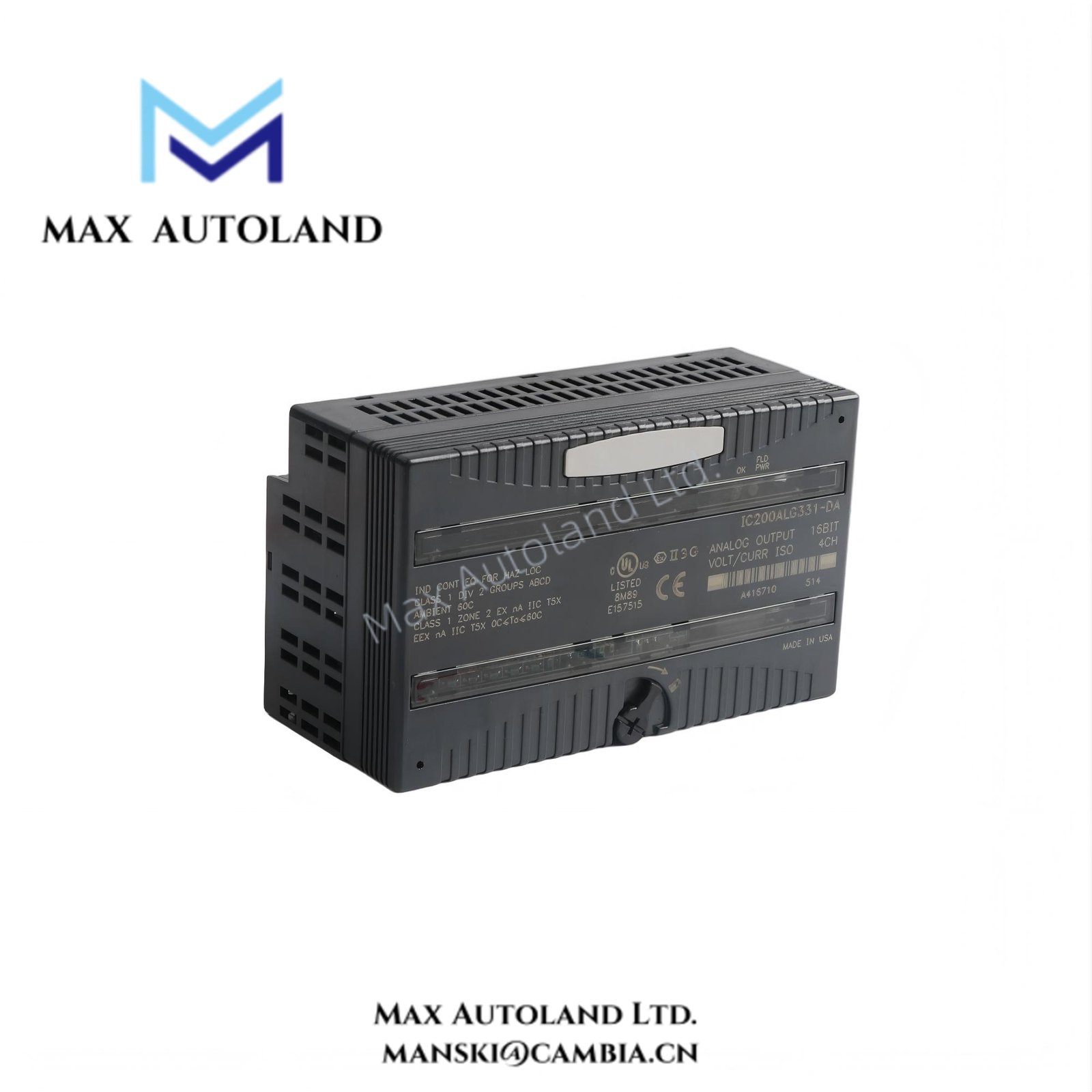 IC200ALG331 GE VERSAMAX 16-Bit Analog Output Module (1)